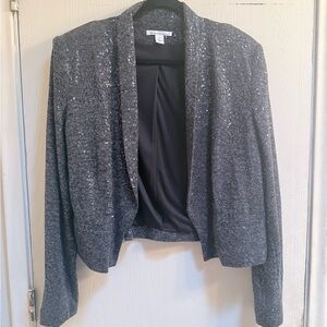 Kenneth Cole Gray Sequin Jacket